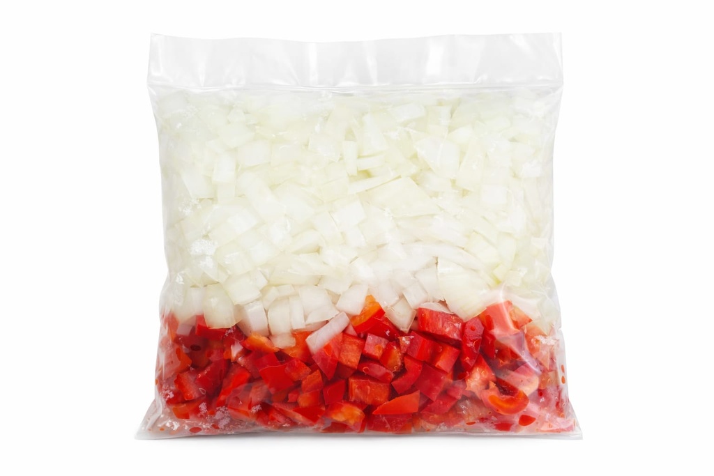 [012] Cubeteados para saltear (morrón+cebolla)