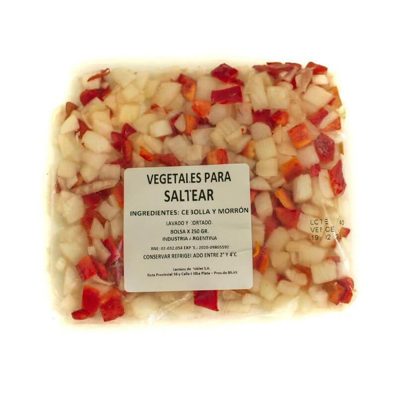 Cubeteados para saltear (morrón+cebolla)