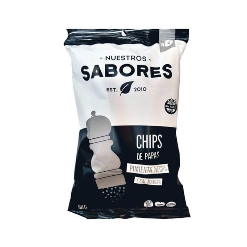 Chips de Papas y Pimienta negra 80g - Nuestros Sabores