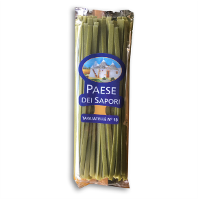 Pasta de sémola c/ espinaca. Tagliatelle n°18 500g - Paese Dei Sapori 