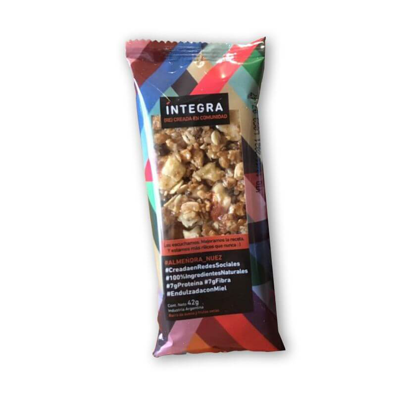 Barra Almendra y nuez  42g  - INTEGRA