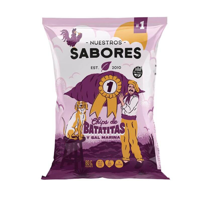 Chips de batatitas y sal marina 80g - Nuestros sabores