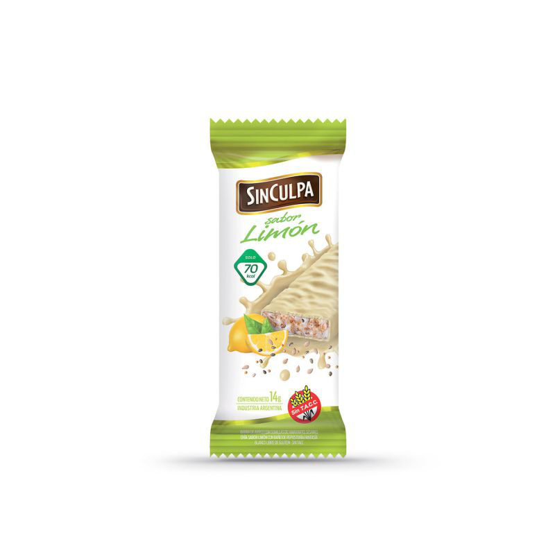 Barrita sabor limón SIN TACC 14g - Sin Culpa