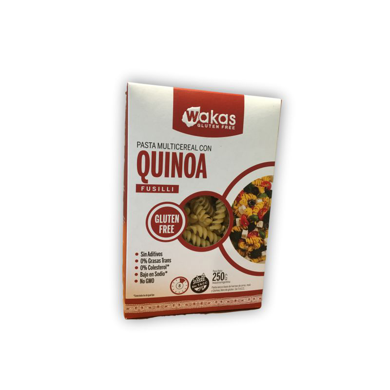 Fusilli Multicereal c/quinoa 250g - Wakas