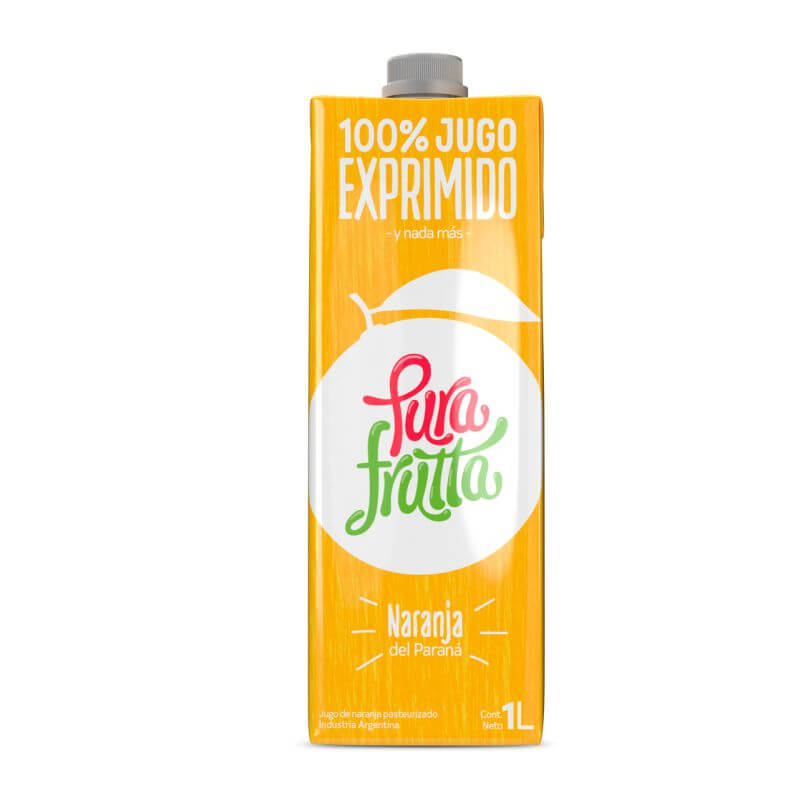 Jugo 100% Exprimido Naranja 1000 ml - PURA FRUTTA