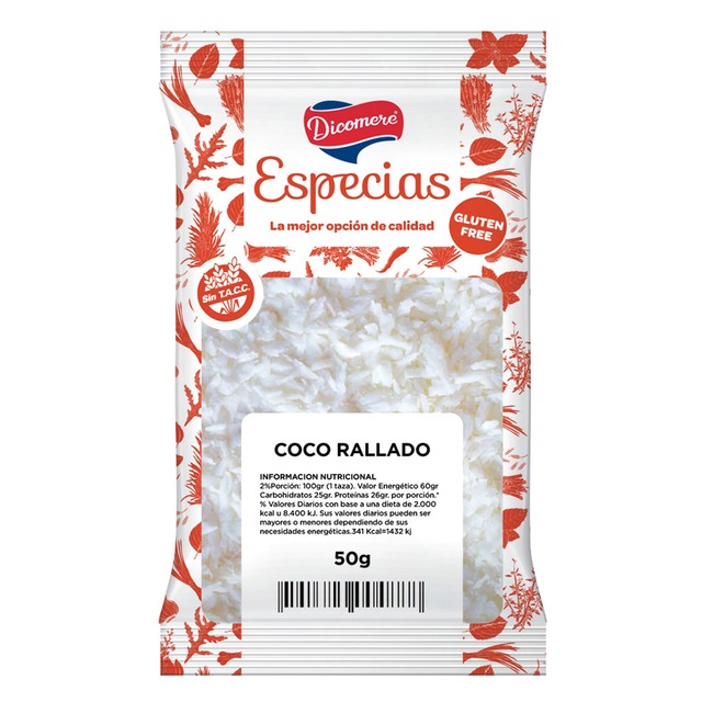 Coco rallado 50gr - Dicomere