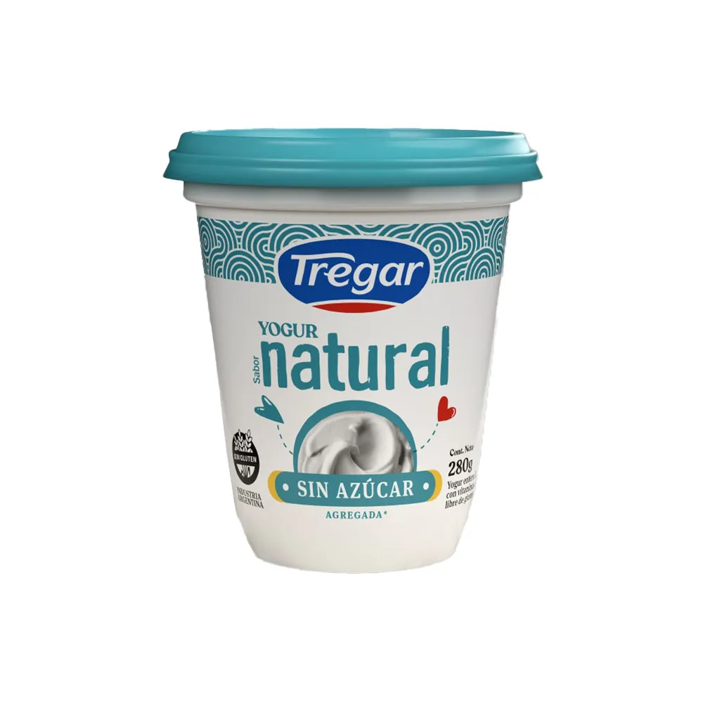 Yogur natural sin azúcar 280 grs - Tregar