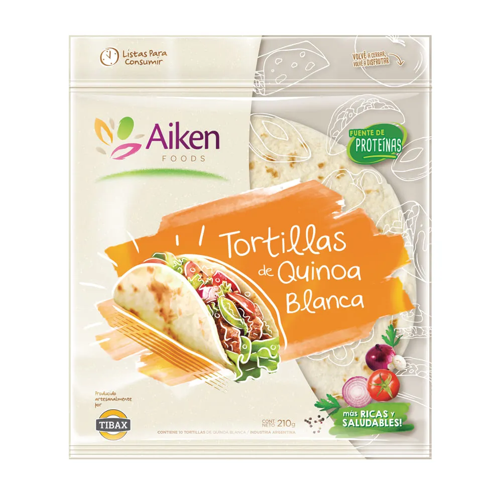 Tortillas de quinoa blanca x 210 gr - Aiken