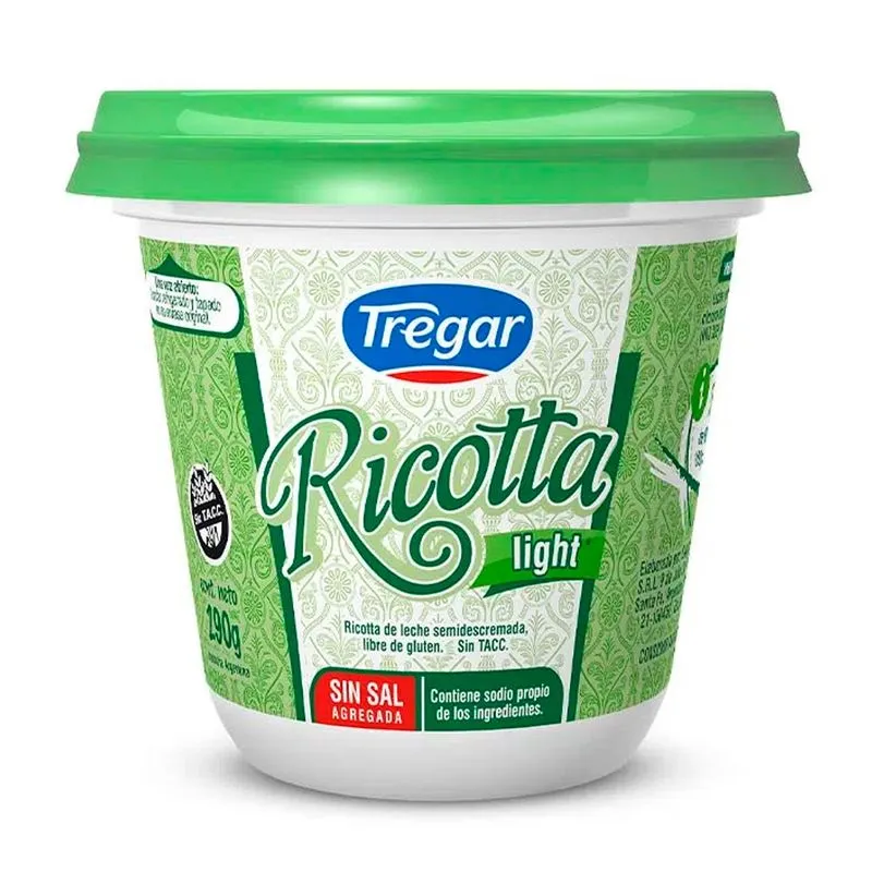 Ricota light x 290 gr - Tregar
