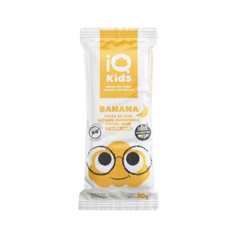 Barrita sabor Banana x 30g - Iq Kids