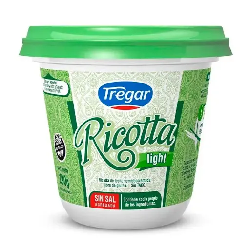 Ricota light x 290 gr - Tregar