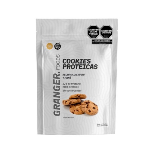 Cookies Proteicas sabor Vainilla y Chips x 220g - Granger ﻿