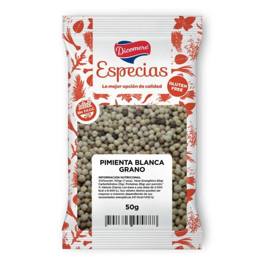 [538] Pimienta blanca en grano SIN TACC 30g - Dicomere