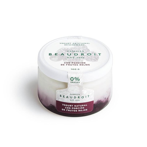 [836] Yogurt descremado frutilla 160g - BEAUDROIT