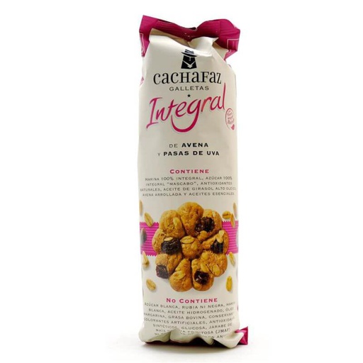 Galletitas Integrales de Avena y Pasas de Uva x 225g - Cachafaz