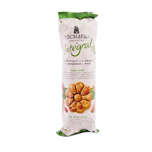 Galletas Integrales de Granola con Avena, Almendras y Mani x 225g - Cachafaz